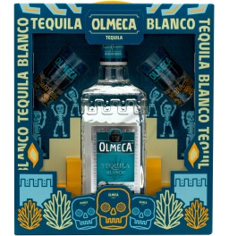 Текила "Olmeca" Blanco, gift box with 2 glasses, 0.7 л